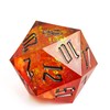 Cusdie 33MM D20 DND Dice with Sharp Edges and Glitter