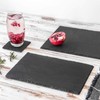 Argon Tableware Square Slate Coasters - 10cm - 6 Piece