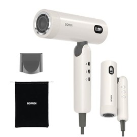Secadores De Cabello Plegable Alta Velocidad Profesional,Bomidi Secador de Pelo 100000RPM Con 500 Millones Iones Negativos Y Pantalla LED Y Modo...   
