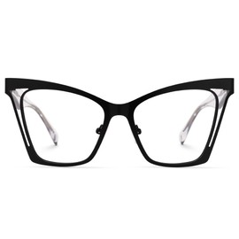 Zeelool Vintage Cat Eye Glasses Frame for Women with Non-prescription Clear Lens Adarsh ZJGM838462-01 Black