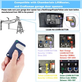 2 Replacement for Sears Craftsman LiftMaster Chamberlain (139.53753) 371LM (139.53681) 971LM (139.53879) 81LM 891LM 893LM 893MAX 373LM 973LM Garage Door Opener Remote