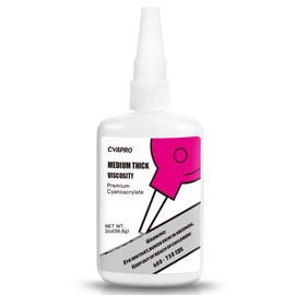 Cyanoacrylate (CA) Super Glue by CYAPRO, Strong CA Adhesive 2 oz, Medium Thick, 750 CPS Viscosity Cyanoacrylate Adhesive for Plastic Repair, Car, Boat Model, Metal & Glass, 2 ounce