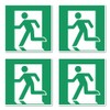 Rescue Route/Emergency Exit (Left), Rescue Sign: E001 - DIN EN
