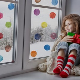 YouRfocus Calcomanías de Pared Lunares Coloridos para Niños, Niñas, Adolescentes y Guardería (6 Hojas)