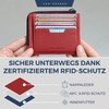 VON HEESEN® Genuine Leather RFID Card Holder Made of Nappa