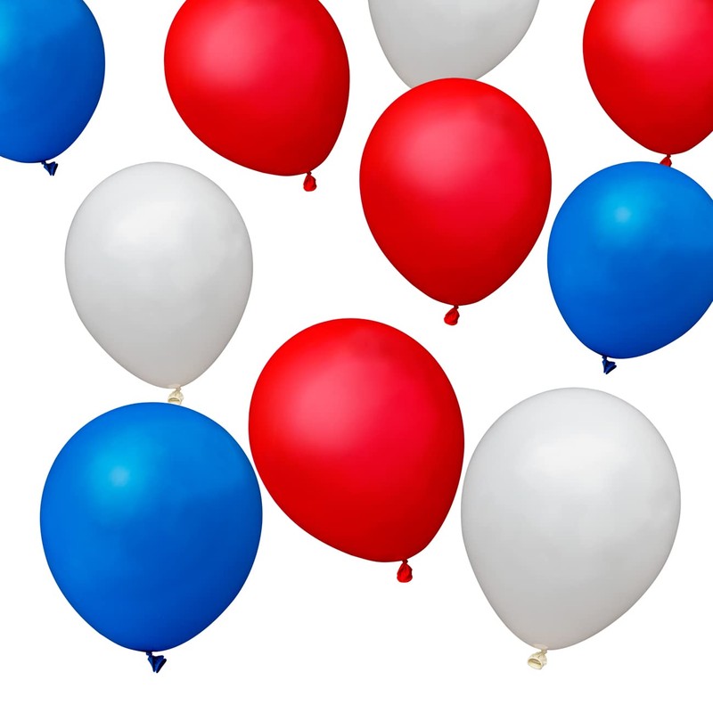 50pcs Red White Blue Balloons King Charles III Coronation Party