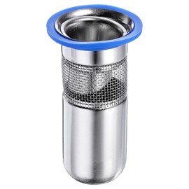 sourcing map Shower Floor Drain Odor Preventer, 100 x 42mm/3.9" x 1.6" One Way Drain Valve Sewer Core Stainless Steel Floor Drain Anti-Odor Plugs for Bathroom Kitchen Balcony