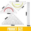 Set Square Flexible, Set of 4 Ruler Set, Set Squares
