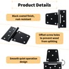 8 Pack Heavy Duty Gate Hinges 3.5 inch Extra Thick