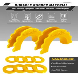 AUTMATCH D Ring Shackle Isolators Washers Kit - 2 Rubber Shackle Isolators with 8 Washers, Fits 3/4 Shackles Protect and Prevents Rattling, Shackle Cover Yellow