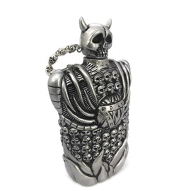 thecostumebase the Little Nicky Bottle Flask Props Replica Skull Resin Silver