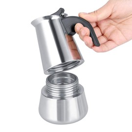 Espresso coffee maker, portable stainless steel espresso coffee maker Espresso coffee maker, classic for home, office.(100ml)