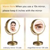 Cavoli 8.5 inch LED Makeup Mirror with 10X Magnification, Three