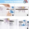 No Hook Shower Curtain and Liner Set, Blue Floral 71x77