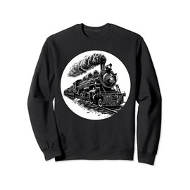 Locomotive with coal for railway outfit lovers sweatshirt, black