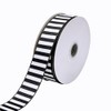 Black White Stripe Burlap Ribbon 1" x 20 Yards Wreath