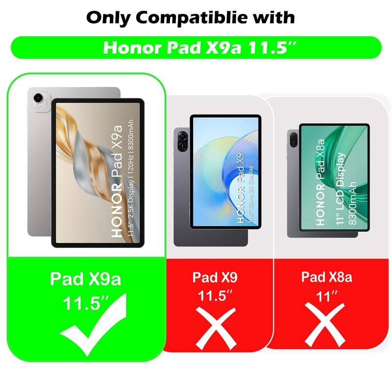 YRH Case for Honor Pad X9a 11 inch (2025), Kids