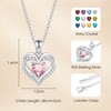 CDE Heart Necklaces for Women 925 Sterling Silver Birthstone Pendant
