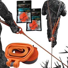 MULTUS: Perfect Deer Drag and Harness 2 Pack; Every Way to Drag a Deer in ONE Product Fast & Easy! Dual Harness Deer Drag Gear Hunting Gifts for Men Unique