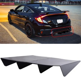 Rear Diffuser Fit for Most Vehicles 22" x 20" in, Universal Unpainted ABS Plastic Rear Lip Finisher Under Chin Spoiler Underspoiler Splitter