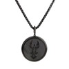 COAI Obsidian Saint Michael Pendant, Obsidian, Obsidian