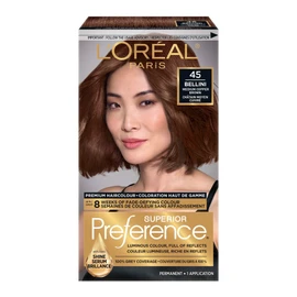 L'Oreal Paris Superior Preference Permanent Hair Color, 45 Medium Copper Brown, 100% Grey Coverage, Hair Dye, 1 EA (Packaging May Vary)