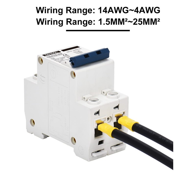DIHOOL DC Circuit Breaker,50A 2 Pole,12V to 240 Volt Solar