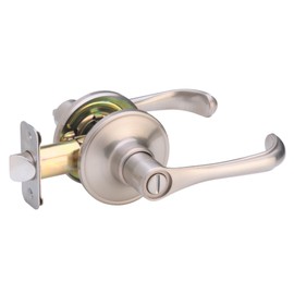 J-Series by SCHLAGE Torino Bed and Bath Lever, Satin Nickel (J40TOR619)