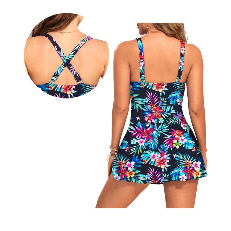 Daci Bathing Suit Skirt Swimdresses Women 2025 Tummy Control One