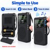 Portable AM/FM/SW Pocket Radio with LED Flashlight, 3.5mm Headphone Jack