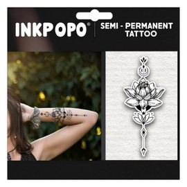 INKPOPO 3 Sheets Semi-Permanent Tattoos for Adults | 7-15 Days Longwear | Waterproof & Realistic Finish | Adult Art Temporary Tattoos | Flower series 119