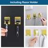Razor Holder for Shower + Adhesive Wall Hooks, Premium 304
