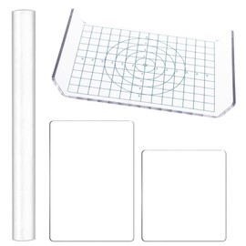 YTSMFL 4 Piece Acrylic Sheet Set Solid Acrylic Clay Roller Transparent Acrylic Rod DIY Acrylic Clay Roller Polymer Clay Tools for Clay Shaping Modelling Sculpture