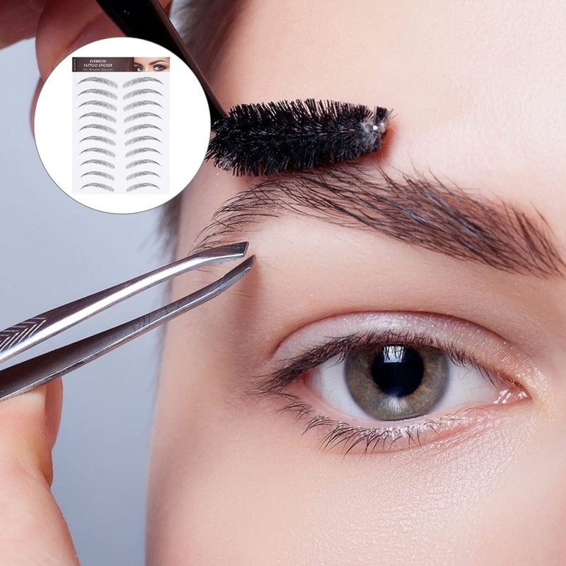 Beavorty 3sets Fake Eyebrow Stickers for Eyebrow Loss Instant Natural