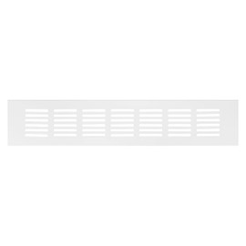 Repa Market Ventilation Grille White 12" x 2.36" Inch – Aluminium Air Vent Cover for Kitchen Plinth, Door, Floor, Wall – Elegant Furniture Vent Register – Suitable for Indoor, Outdoor HVAC Systems