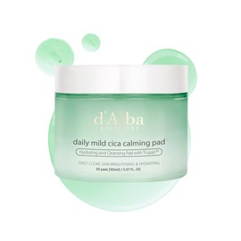 D’ALBA – Daily Mild Cica Calming Pad 50 Pads – Toner Pads Coreanos con Centella Asiática y Trufa Blanca, Almohadillas Calmantes e Hidratantes para Piel Sensible – Exfoliación Suave