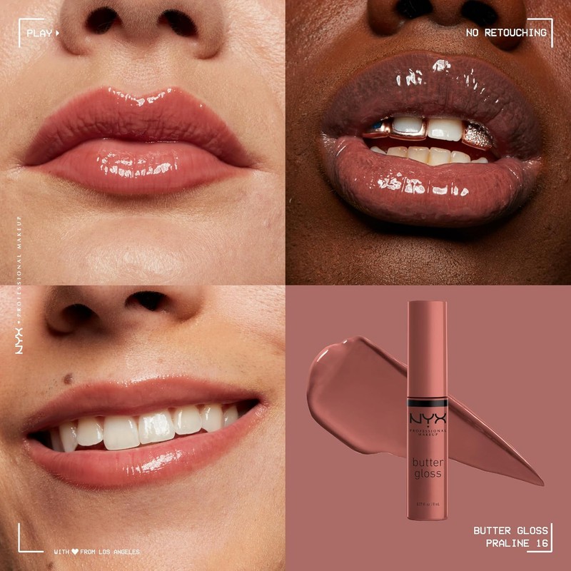 NYX PROFESSIONAL MAKEUP - Butter Gloss, praliné, 0.27 onzas