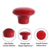 bociloy 6CPS Red Ceramic Cabinet Knobs, 1.5 Inch Round Ceramic