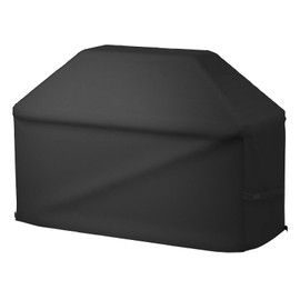 Grill Cover with Hook and Loop Straps and Adjustable Drawstring Heavy Duty BBQ Cover, Waterproof Grill for Outdoor Weather Resistant BBQ Gas for Grills Black(Black)