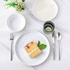 GBHOME 12 Pieces Ceramic Dinnerware Set, Modern White Dish Set