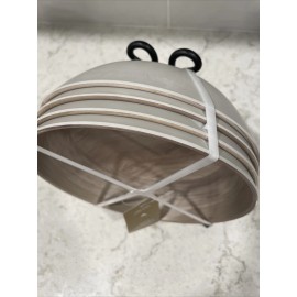 Tommy Bahama SET 4 SALAD BOWLS Tommy Bahama Gray Birchwood Wood Grain Melamine Soup Serve NEW