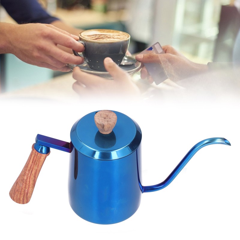 600ml Stainless Steel Manual Coffee Pot Long Narrow Spout Pour