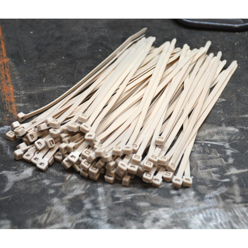 Pro Tie CFT8SD100 8-Inch Tan Nylon Standard Duty Cable Ties,