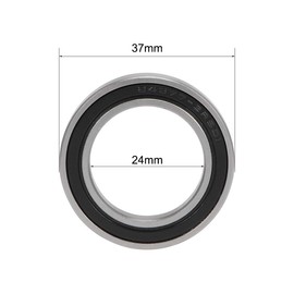 sourcing map MR24377-2RS Deep Groove Ball Bearing 24 x 37 x 7 mm Double Shielded Chrome Steel P0 Pack of 2