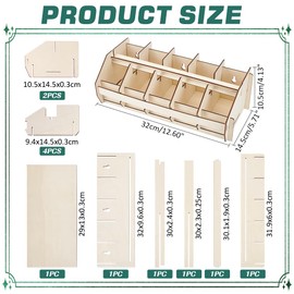 PH PandaHall Label Roll Holder Adjustable Sticker Roll Organizer Wooden Label Stand Dispenser Label Holder Accessories for Shipping Supplies Desktop Industrial Printer Home Office Organizer