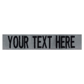 Custom Uniform Name Tape. Foliage Gray, 5 Inch Hook Fastener