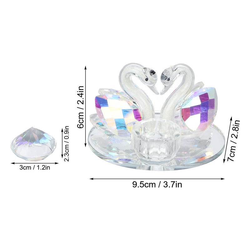 Nail Art Dappen Dish Swan Shape Crystal Cup Glass Acrylic