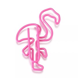 My Craft Genie Pink Flamingo Shape Iron Paper clips Cute, Funny Bookmark Marking 5 each