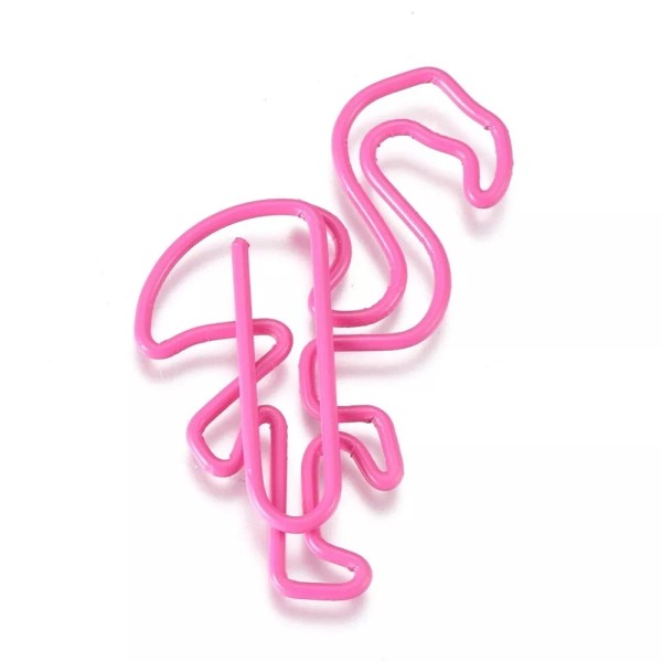 My Craft Genie Pink Flamingo Shape Iron Paper clips Cute,