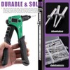 Swpeet 120 Pcs Rivets with 1Pcs Rivet Gun for Plastic,